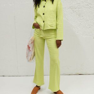 VALDIMONTONE Pants in light neon green by Paloma Wool